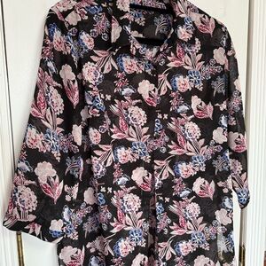 Attention Floral Patterned Shirt